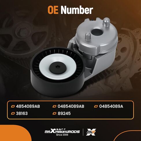 مجموعة شداد الحزام maxpeedingrods مع بكرة متوافقة مع Jeep Wrangler TJ 2000-2006 Grand Cherokee WJ 1999-2004 4.0L 04854089A 04854089AB in Kuwait