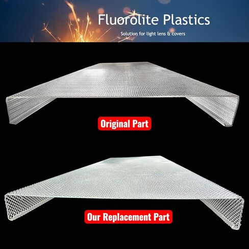 FP FLUOROLITEPLASTICS، نحن نقدم لك الغطاء البديل الملتف حول الضوء | أكريليك منشوري شفاف | مصممة لتركيبتين أو 4 مصابيح ملتفة (F-4077، 47-15/16 بوصة (طول) × 14.0 بوصة (عرض) × 2 بوصة (ارتفاع)) in Kuwait