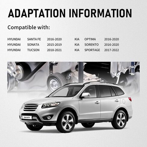 حزام قيادة المحرك HiSport K060396A - متوافق مع Hyundai Santa Fe Sonata Tucson Kia Optima Sorento Sportage يستبدل 252122GGA1-2.0L 2.4L in Kuwait