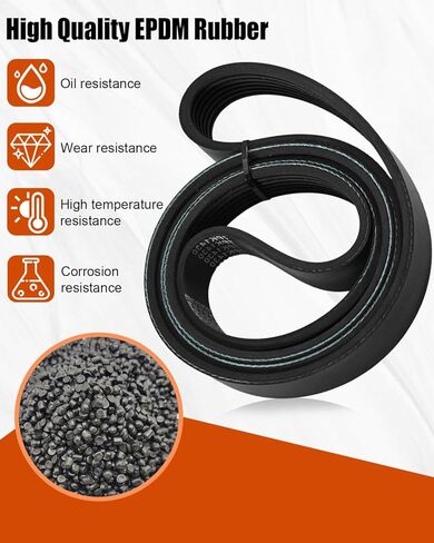 Engine Serpentine Drive Belt Kit Fit for Honda Civic 2016-2024 HRV 2023 2024 Replace 311105BAA02 K070563 1070563 7PK1430, EPDM Rubber V-Ribbed Belts in Kuwait