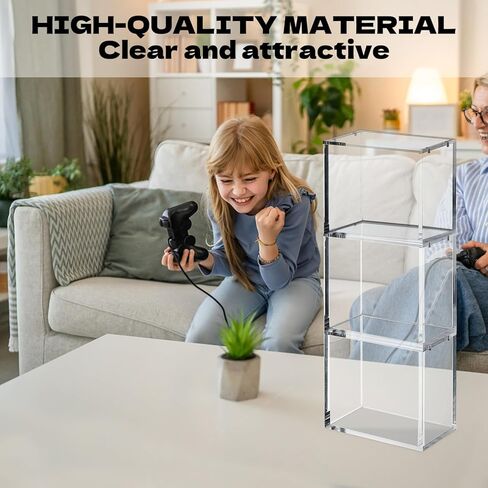 YEXEXINM 3 Pack Booster Box Acrylic Case Stackable Compatible with PKMN Booster Boxes Cases Protector Magnetic 5mm Thick Clear Booster Display Box for Trading Card Collectors in Kuwait