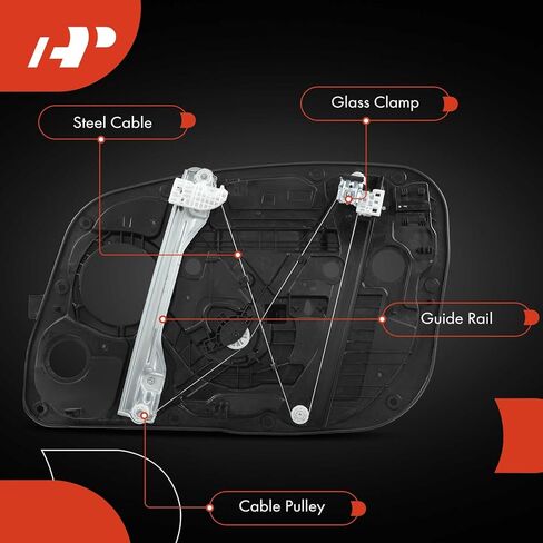 A-Premium Front Left Driver Side Electric Power Window Regulator Without Motor Compatible with Hyundai Elantra GT 2013 2014 2015 2016 in Kuwait