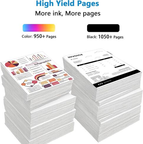 902XL Ink Cartridges Replacement for HP 902 XL Ink Cartridges Combo Pack Work for 6962 6968 6963 6964 6978 6956 6961 6970 6960 6954 6951 6958 6950 6975 Printers with V22.5.1 Chips 4-Pack C / M / Y / K in Saudi Arabia