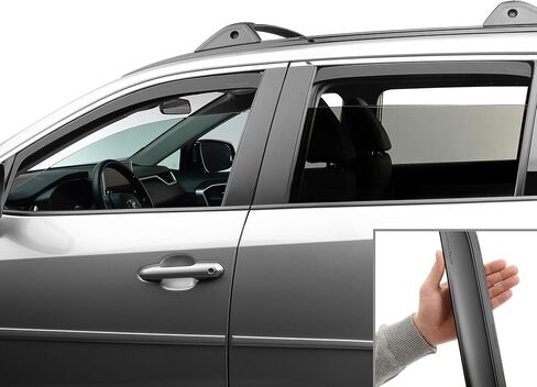 WeatherTech Custom Fit Side Window Deflectors for Toyota RAV4 Hybrid, RAV4, RAV4 Prime - (82924IMB), Matte Black in Kuwait