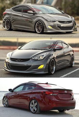 Fits for 2011-2016 Hyundai Elantra KDM Wavy Mugen Style Window Visors Rain Guard Deflectors in Kuwait