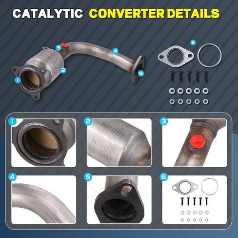 Catalytic Converter for 2008-2012 Chevy Malibu, 2009-2010 Pontiac G6, 2009 Saturn Aura 2.4L 6-Speed, OE# 16577 644013 50493 (EPA Compliant) in Kuwait