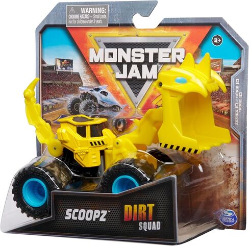 Monster Jam, Official Scoopz Dirt Squad Dump Truck Monster Truck with Moving Parts, 1:64 Scale Die-Cast Vehicle Toys for Boys 3+ in Kuwait