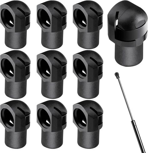 M6 Female Thread Gas Spring Strut End Fittings for 10mm Ball-Stud, Fits Universal Rear Cover Lid Lift Supports, Tonneau Cover Prop Rod End Fittings, Gas Spring Struts, 4 Pcs in Kuwait