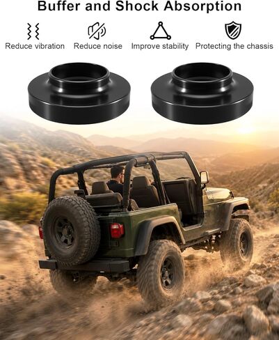 3/4 Inch Coil Spring Spacers Fit for Jeep Wrangler TJ 1997-2006, Front and Rear Coil Spring Boosters Spacers, 0.75 Spring Spacer 3/4-1, 2PCS in Saudi Arabia