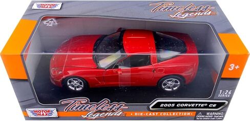 2005 Chevy Corvette C6 Coupe Red 1/24 Diecast Model Car by Motormax 73270 in Saudi Arabia