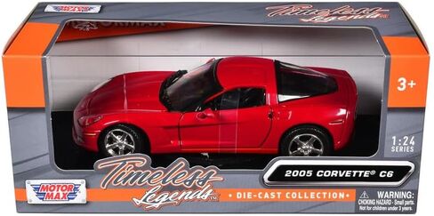 2005 Chevy Corvette C6 Coupe Red 1/24 Diecast Model Car by Motormax 73270 in Saudi Arabia
