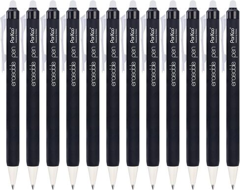 ParKoo Retractable Erasable Gel Pens Clicker, Extra Fine Point 0.5 mm, No Need for White Out, 7 Assorted Colors Inks for Planners and Crossword Puzzles in Saudi Arabia