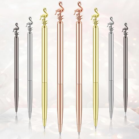 8 Pieces Owl Metal Ballpoint Pens, Unique Stationery Office Supplies, Bird Writing Pen,instrument for Cool Stationery Office Desk Decor Accessories Black Ink 4 Colors in Saudi Arabia
