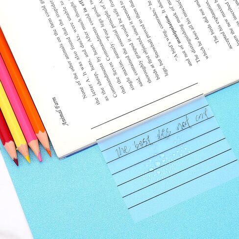 300 Sheets Transparent Sticky Notes Clear Translucent Lined 3x3 Inch 6 Pack Clear Sticky Notes Reminder Tabs with Line Colorful Lined Post Note Reminder Tabs for Office Home College Meeting in Kuwait