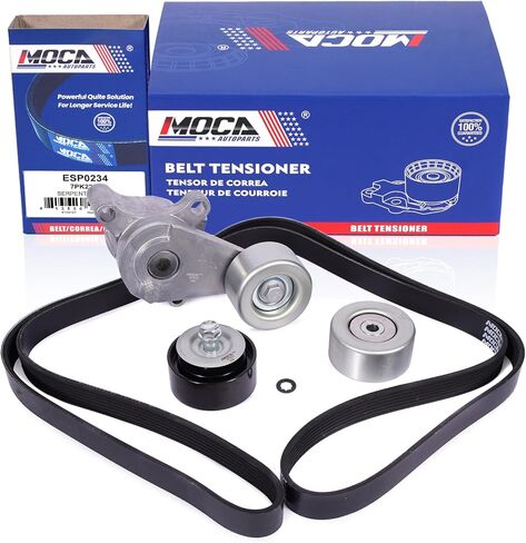 طقم مكونات محرك الحزام MOCA 4 السربنتين مناسب لعام 2010 لسيارة Toyota 4Runner L4 2.7L، 2016-2020 لسيارة Toyota Tacoma و2007-2015 لسيارة Toyota Tacoma L4 2.7L مع تيار متردد، غاز in Kuwait