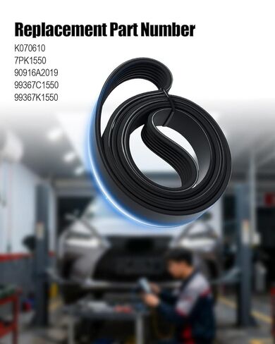 K070610 Serpentine Drive Belt Fit for Toyota Lexus Camry Highlander Sienna Avalon ES350 GS300 GS350 IS250 IS300 IS350 RC350 RX350, 61.02 Inch V-Ribbed Drive Belt, 7 Rib Engine Belt in Saudi Arabia