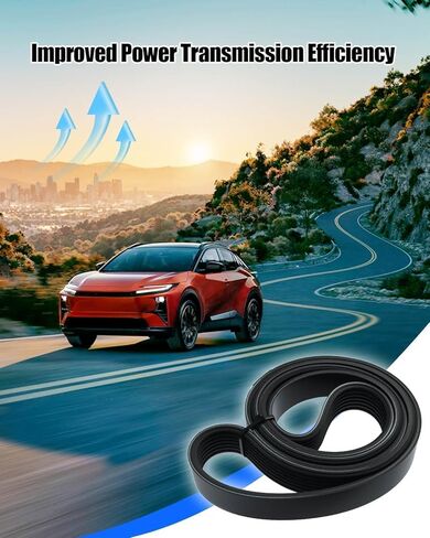K070610 Serpentine Drive Belt Fit for Toyota Lexus Camry Highlander Sienna Avalon ES350 GS300 GS350 IS250 IS300 IS350 RC350 RX350, 61.02 Inch V-Ribbed Drive Belt, 7 Rib Engine Belt in Saudi Arabia