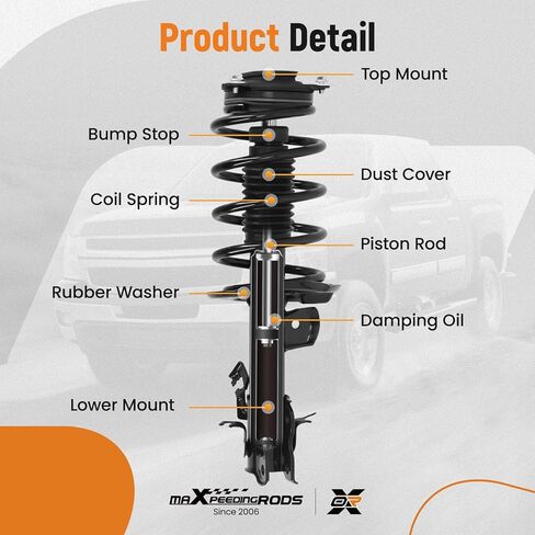 الدعامات الأمامية maxpeedingrods لنيسان سنترا 2013، 272948 272947 ممتص الصدمات دعامات كاملة مع مجموعة زنبركية ملفوفة 2 قطعة in Kuwait