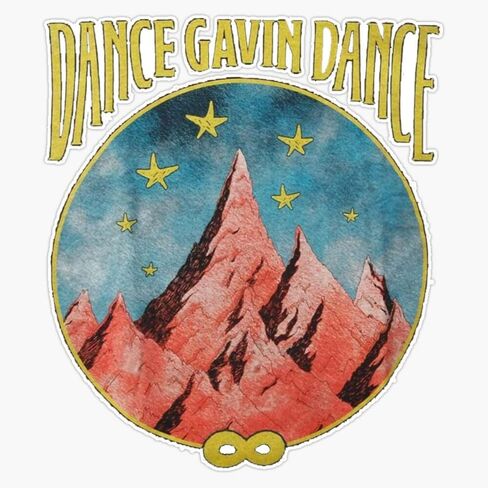 Magnet Dance Gavin Dance Mountain Stars Graphic Design Magnetic Bumper Sticker 5" in Saudi Arabia