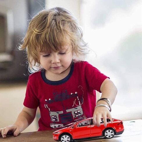 gidoyi Toy Car Model X, Pull Back Car Toys Alloy Vehicles with Lights and Sound 1:32 Scale Model Car (Red) in Saudi Arabia