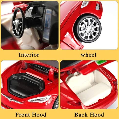 gidoyi Toy Car Model X, Pull Back Car Toys Alloy Vehicles with Lights and Sound 1:32 Scale Model Car (Red) in Saudi Arabia
