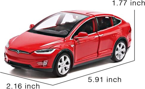 gidoyi Toy Car Model X, Pull Back Car Toys Alloy Vehicles with Lights and Sound 1:32 Scale Model Car (Red) in Saudi Arabia