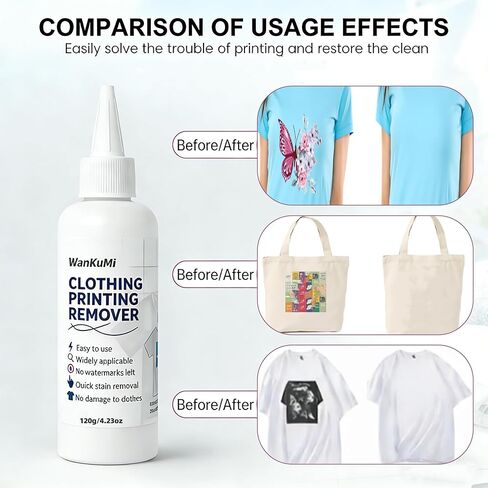 WanKuMi Heat Transfer Vinyl Remover, Vinyl Remover for Heat Transfer, Rapid Removal With No Residue, Suitable for Fabric, T-Shirts Canvas Hats Etc,120g in Saudi Arabia