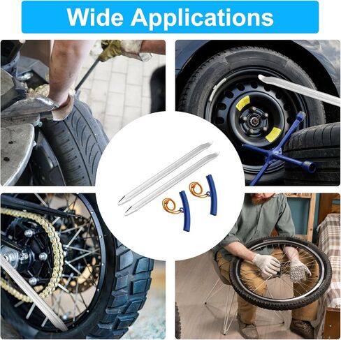 2 ملاعق إطارات، مجموعة حديد الإطارات مقاس 11.8 بوصة، قضبان رافعات الإطارات شديدة التحمل، أدوات تغيير إطارات الدراجات النارية، مكاوي الإطارات، ملاعق تغيير الإطارات للدراجات النارية والسيارات والدراجات النارية، مع غطائين واقيين in Kuwait
