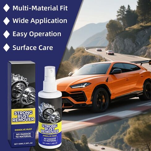 Rust Remover Spray for Metal, 2PCS Multipurpose Rust Stain Remover, 2026 New Upgrade Heavy Duty Metal Cleaner, Fast-Acting Iron Out Cleaner for Vehicles, Tools, Chains in Saudi Arabia