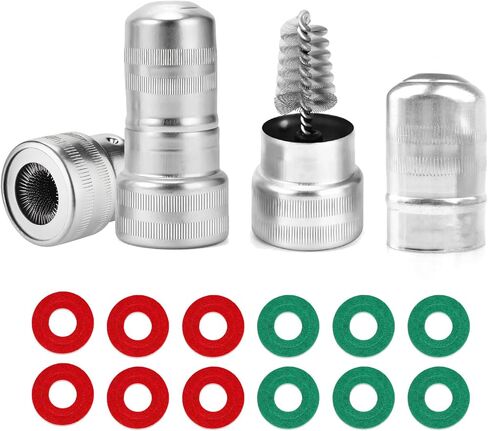 Battery Terminal Cleaner Kit, Metal Battery Wire Brushes with 12 Anti-Corrosion Fiber Washers, Universal Automotive Post Terminal Cleaning Brush Accessories for Marine Boat in Kuwait