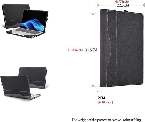 Laptop Case for HP OmniBook 5 Flip 2-in-1 Laptop 14-fp0000 14-fp0057nr 14"|OmniBook 5 Laptop Next Gen AI 14-hexxx[Not Other Models] PU Leather Protective Bag Detachable Shell (Dark Gray) in Kuwait
