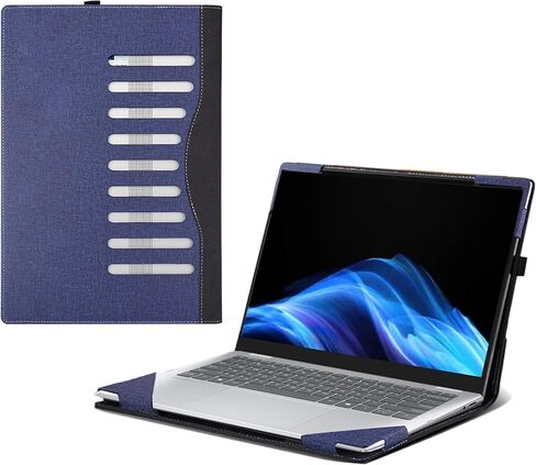 Laptop Case for HP OmniBook 5 Flip 2-in-1 Laptop 14-fp0000 14-fp0057nr 14"|OmniBook 5 Laptop Next Gen AI 14-hexxx[Not Other Models] PU Leather Protective Bag Detachable Shell (Dark Gray) in Kuwait