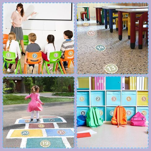 Boho Number Stickers for Classroom, 36pcs Line Up Spots Stickers for Classroom Floor, Waterproof Numbers Sticker Markers for Preschool Kindergarten Elementary Back to School Teacher Supply in Saudi Arabia