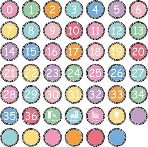144Pcs Composition Notebook Classroom Floor Stickers Number Stickers Large Line up Number Marker Decals for Office Classroom Back to School Kindergarten Elementary Preschool Floor Party Supplies in Saudi Arabia