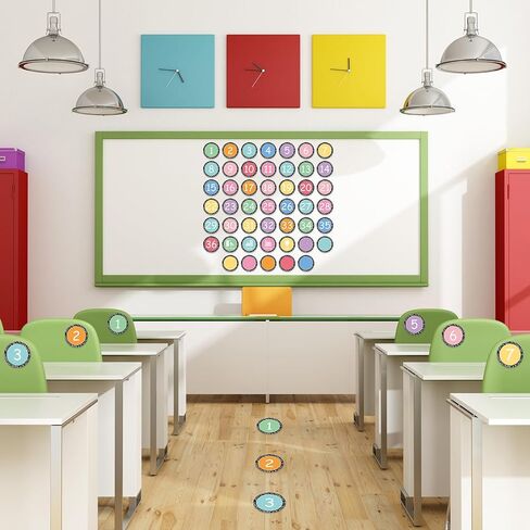 144Pcs Composition Notebook Classroom Floor Stickers Number Stickers Large Line up Number Marker Decals for Office Classroom Back to School Kindergarten Elementary Preschool Floor Party Supplies in Saudi Arabia