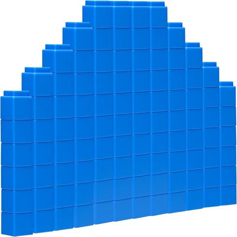 100 Pcs White Linking Cubes for Math Counting Cubes Manipulatives Plastic Counting Block Manipulative Classroom Learning Supplies for Educational Preschool Activities Boy Girl (White) in Saudi Arabia