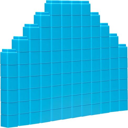 100 Pcs White Linking Cubes for Math Counting Cubes Manipulatives Plastic Counting Block Manipulative Classroom Learning Supplies for Educational Preschool Activities Boy Girl (White) in Saudi Arabia