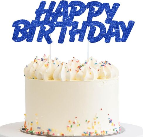 beishida الأزرق كعكة عيد ميلاد سعيد توبر، عيد ميلاد سعيد كعكة الرايات ديكور، عيد ميلاد لوازم الديكور الطرف، الدعائم كشك الصورة in Kuwait