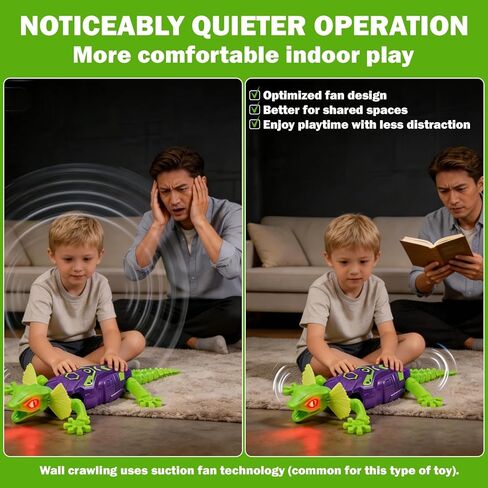 Remote Control Wall Climbing Gecko: Gravity Defying RC Lizard Toy for Kids - Type-C Rechargeable, 30-Min Playtime Realistic S-Shaped Walking Prank Animal for Boys Age 4-12 Birthday Gift in Saudi Arabia
