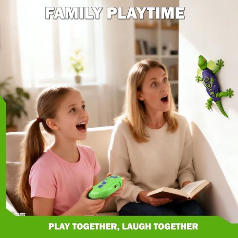 Remote Control Wall Climbing Gecko: Gravity Defying RC Lizard Toy for Kids - Type-C Rechargeable, 30-Min Playtime Realistic S-Shaped Walking Prank Animal for Boys Age 4-12 Birthday Gift in Saudi Arabia