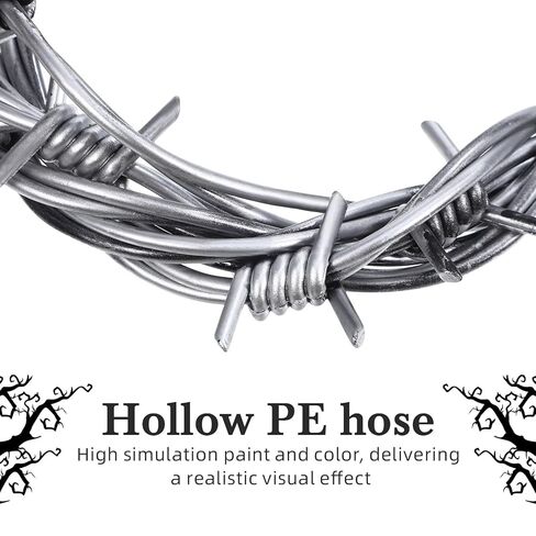 Toddmomy Fake Barbed Wire, 2pcs Halloween Plastic Barbed Wire Decoration Prop Western Decor for Halloween Christmas Party in Kuwait