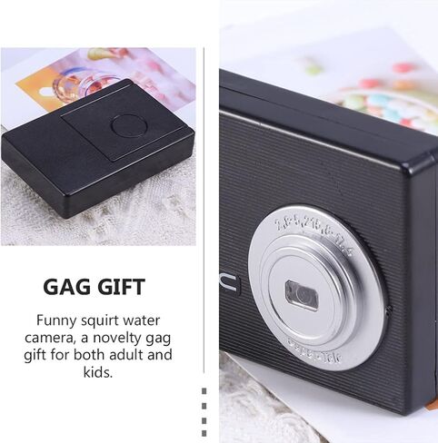 Toyvian 2pcs Water Camera Prank Spray Funny Water Trick Toys for Kids Party Favors Funny Gag Toys Black in Kuwait