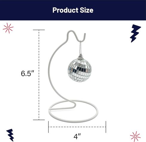 Desktop Disco Ball with Stand – Mini Mirror Ball Desk Ornament for Office, Bedroom & Party Decor – 6.5" Hanging Disco Ball in Saudi Arabia