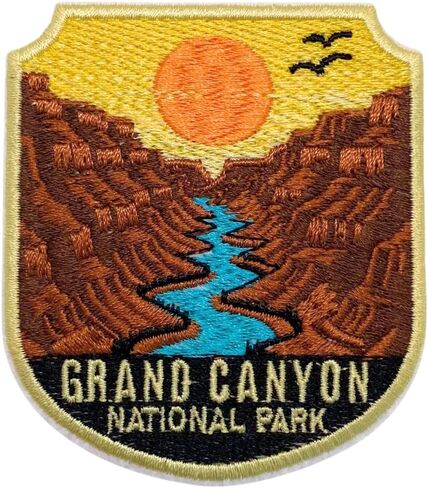 رقعة EMBROBOF Splendor Grand Canyon - 3.15 بوصة، مجموعة رقع الحديقة الوطنية الرائعة - يمكن كيها/خياطتها على رقع السفر المطرزة لحقائب الظهر in Kuwait