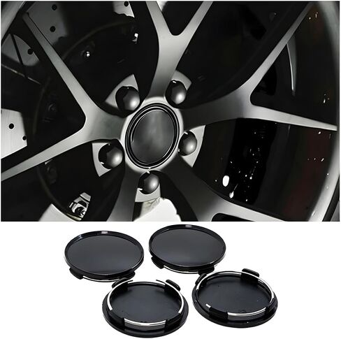 4PCS Car Wheel Center Caps, 2.48 Inch Snap-in Dustproof Rust Proof Vehicle Rim Hub Caps, Scratch-Resistant Auto Exterior Wheel Rim Centerb Decoration Cover, Universal Fit (Silver) in Saudi Arabia