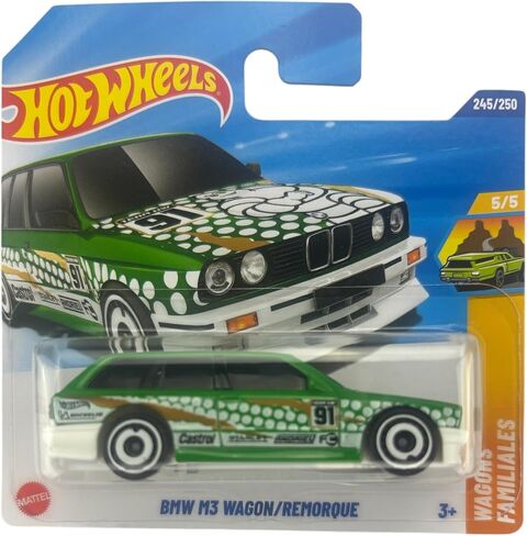 Hot Wheels - BMW M3 Wagon - HW Wagons 5/5 - JBB48 - Short Card - Stanley - Castrol - Michelin - Green - Mattel 2025 - Licensed BMW Model - 1:64 in Saudi Arabia