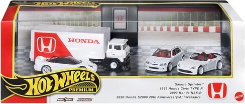 Hot Wheels Premium Collector Set Assortment - Honda Type R Heritage Ride On Toy 4 Mini Cars Ages 3+ Multi GMH39-987D in Saudi Arabia
