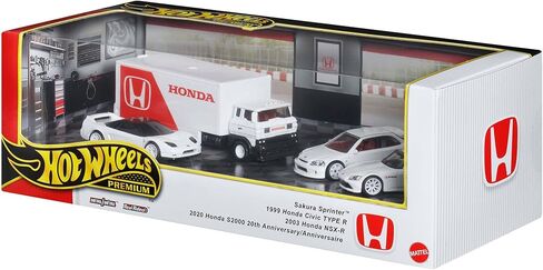 Hot Wheels Premium Collector Set Assortment - Honda Type R Heritage Ride On Toy 4 Mini Cars Ages 3+ Multi GMH39-987D in Saudi Arabia