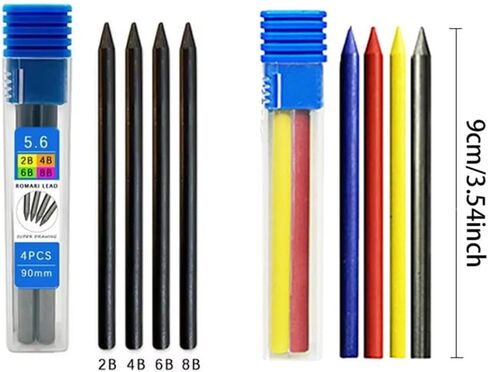 5Boxes 5.6mm Clutch Pencil Lead 2B 4B 6B 8B Coloured Refills for Mechanical Pencil Artists Drawing Painting Supply in Saudi Arabia