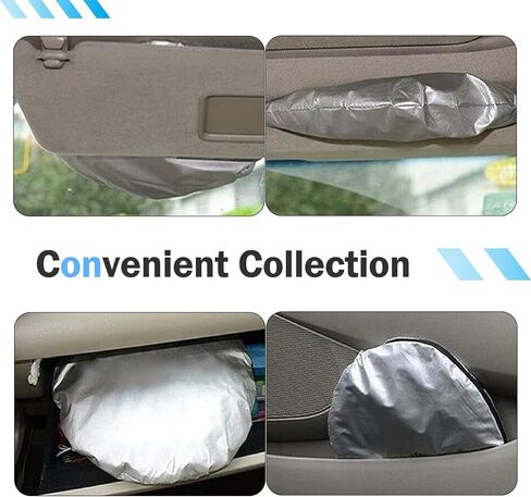 6 PCS Car Window Sunshade Set, Foldable Reflective Car Sun Shade Set, Dual-layer Heat Insulation Auto Privacy Shades, Universal Automotive Cool Accessories (Silver) in Saudi Arabia